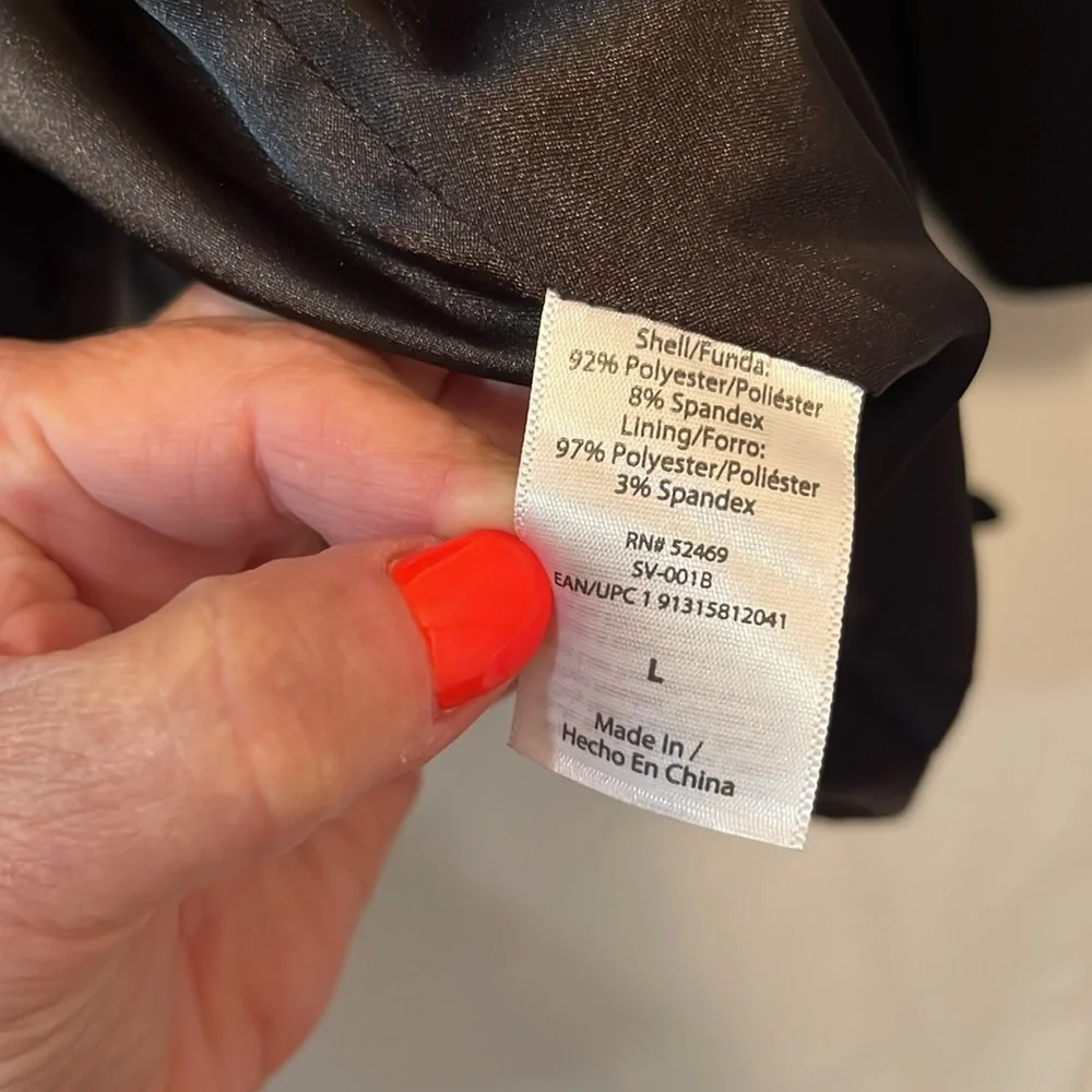 SOFIA Jeans Black Double-Breast Blazer Velvet feel USED excellent condition Sz L - Picture 5 of 8